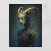 Carte Postale Alien unique aux yeux brillants (Devant)