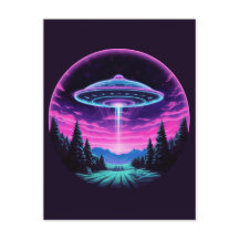 Alien vaisseau spatial rétro futuriste