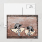 Carte postale Alien victorienne (Devant / Derrière)