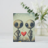 Carte Postale Aliens amoureux (Debout devant)
