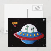 Carte Postale Aliens de la Terre ou du Buste ! (Devant / Derrière)