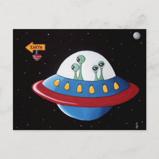 Carte Postale Aliens de la Terre ou du Buste !