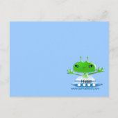 Carte Postale Aliens de l'espace extra-atmosphérique vert mignon (Dos)