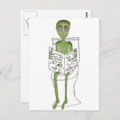 Carte Postale Aliens exposés (Devant / Derrière)