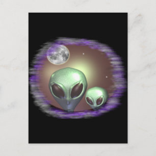Carte Postale Aliens gris