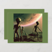 Carte Postale ALIENS gris SF 2 (Devant / Derrière)