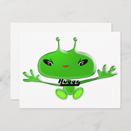 Carte Postale Aliens Huggs (Devant / Derrière)