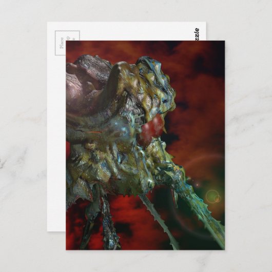 Carte Postale aliens, ils sont ici (Devant / Derrière)