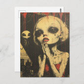 Carte Postale Aliens Scifi Imaginaire (Devant / Derrière)