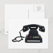 Carte Postale aligne l'ancien téléphone de Telefon (Devant / Derrière)