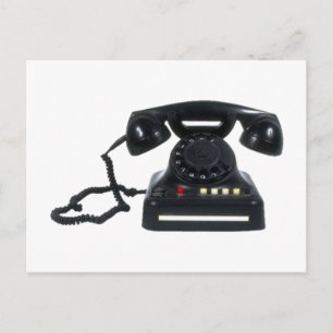 Carte Postale aligne l'ancien téléphone de Telefon