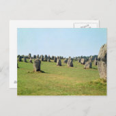 Carte Postale Alignement des pierres debout, Mégalithique (Devant / Derrière)