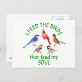 CARTE POSTALE ALIMENT D'OISEAU (Devant / Derrière)