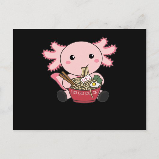 Carte Postale Alimentation Axolotl Ramen Japonais Nourriture Kaw (Devant)