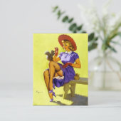 Carte Postale Alimentation d'un écureuil (Debout devant)