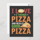 Carte Postale Alimentation Rapide Pizza Slice Lover Foody (Devant / Derrière)