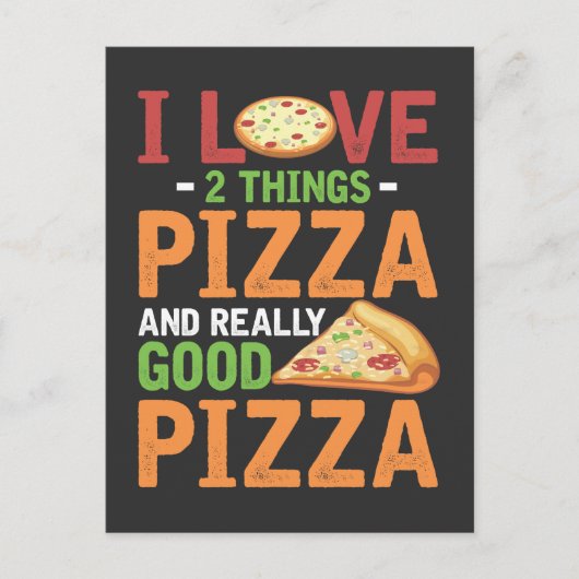 Carte Postale Alimentation Rapide Pizza Slice Lover Foody (Devant)