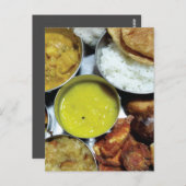 Carte Postale Alimentation végétarienne indienne (Devant / Derrière)