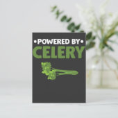 Carte Postale Alimenté par Celery Green Juice Food Veggie amoure (Debout devant)