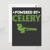 Carte Postale Alimenté par Celery Green Juice Food Veggie amoure (Devant / Derrière)