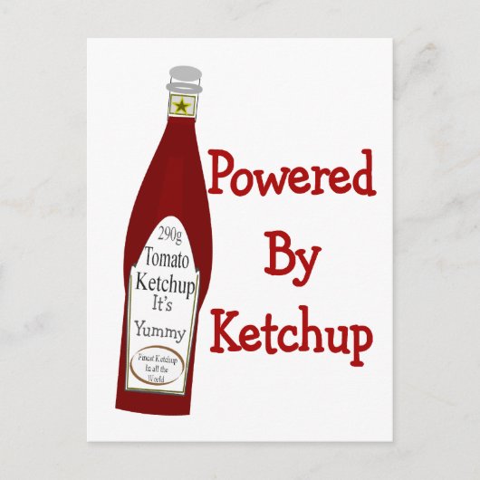 Carte Postale Alimenté Par Ketchup (Devant)