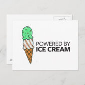 Carte Postale Alimenté par la glace à la crème (Devant / Derrière)