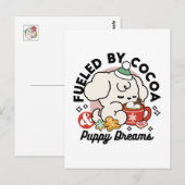 Carte Postale Alimenté par le cacao et les Rêves de chiots - Chi (Devant / Derrière)