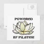 Carte Postale Alimenté Par Pilates Lotus (Devant / Derrière)