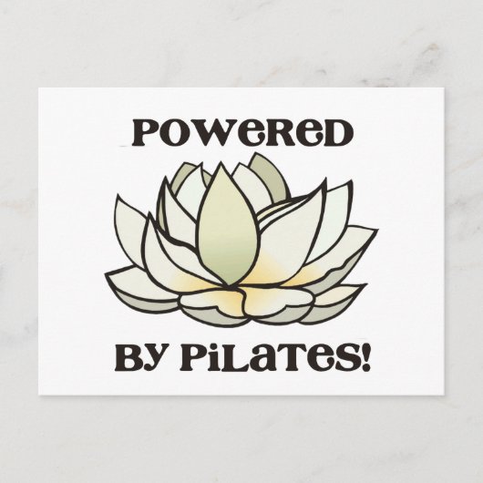 Carte Postale Alimenté Par Pilates Lotus (Devant)