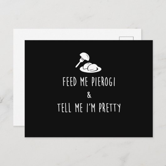 Carte Postale Alimentez-Moi Pierogi Et Dites-Moi IM Joli Imprime (Devant / Derrière)