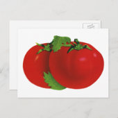 Carte Postale Aliments Anciens, Tomate Rouge Mûre Héritée Biolog (Devant / Derrière)