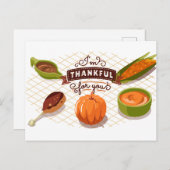 Carte Postale aliments de Thanksgiving (Devant / Derrière)