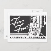Carte Postale Aliments fins soigneusement préparés (Devant / Derrière)