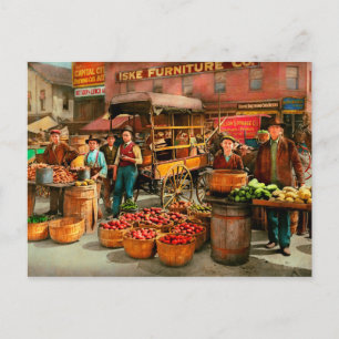 Carte Postale Aliments - Légumes - Indianapolis Market 1908