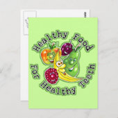 Carte Postale Aliments Sains Pour Dents Sains (Devant / Derrière)