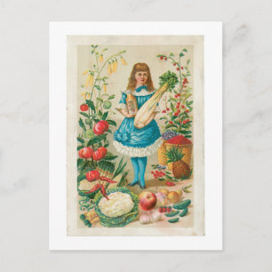 Carte Postale Aliments Vintages et légumes