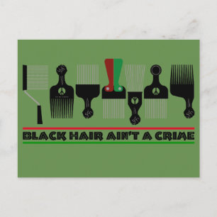 Carte Postale ALKEBULAN - BLACK HAIR AIN'T A CRIME v1B