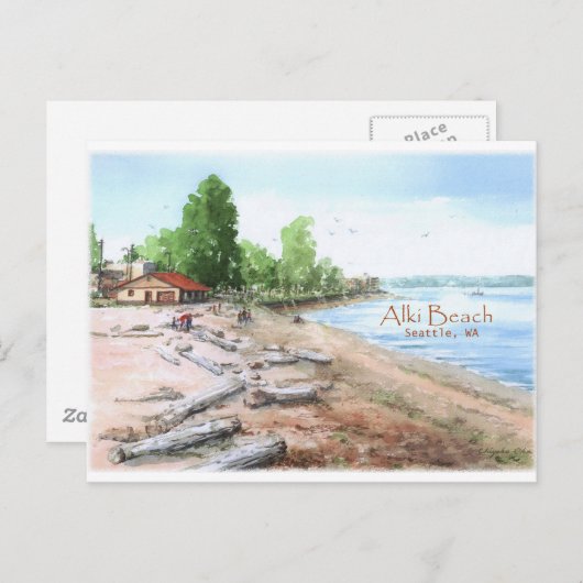 Carte postale Alki Beach Bathhouse (Devant / Derrière)