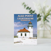 Carte Postale Alki Point Lighthouse, Seattle Washington Postcard (Debout devant)