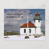 Carte Postale Alki Point Lighthouse, Washington Postcard (Devant)