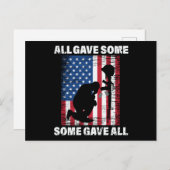 Carte Postale All Gave Some , Some Gave All - USA Army (Devant / Derrière)