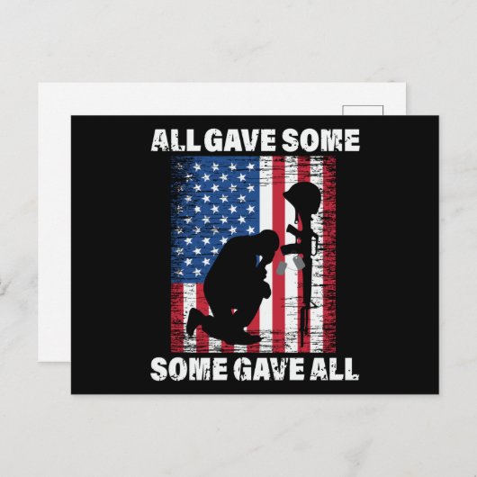 Carte Postale All Gave Some , Some Gave All - USA Army (Devant / Derrière)