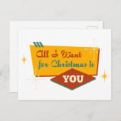 Carte Postale All I Want for Christmas is You (Devant / Derrière)