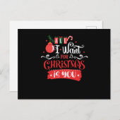 Carte Postale All I Want for Christmas is You (Devant / Derrière)