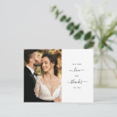 Carte Postale All Our Love Modern Script Merci Photo Mariage (Debout devant)