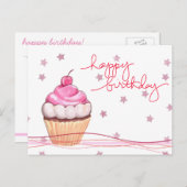 Carte postale All Pink and Sparkday Birthday Fanfa (Devant / Derrière)