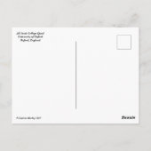 Carte Postale All Souls College, Université d'Oxford, Angleterre (Dos)