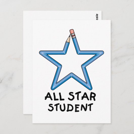 Carte postale All Star Student (Devant / Derrière)