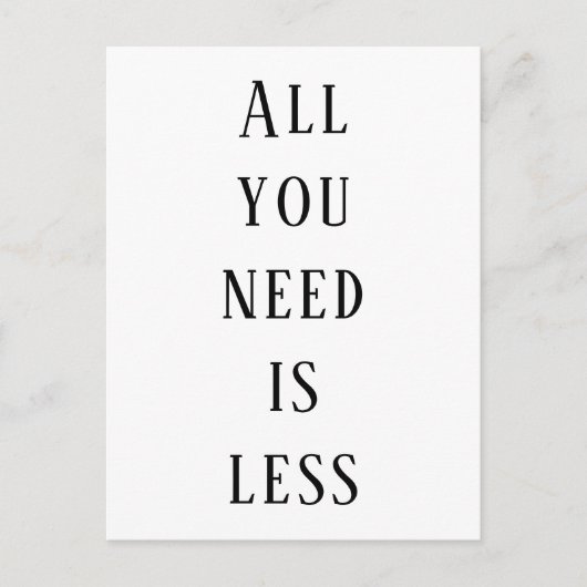 Carte Postale All you need (Devant)