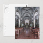 Carte Postale allée de la cathédrale de manila (Devant / Derrière)